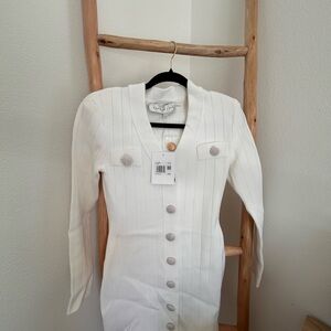 Women's White bandage dress